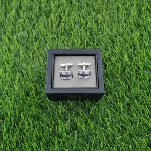 Harvey Makin Rectangular Stripe Cufflinks