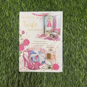 With Love To My Wife Happy Birthday Card