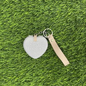 Glittered Compact Mirror - Silver