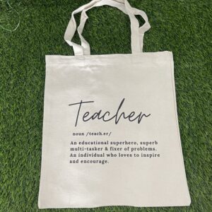 Teacher Tote Bag (Cream)