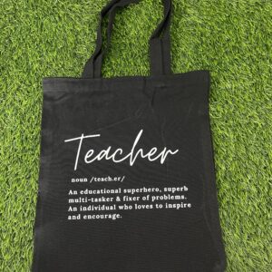 Teacher Tote Bag (Black)