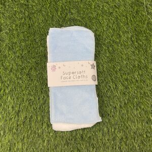 Super Soft Face Cloths - Blue