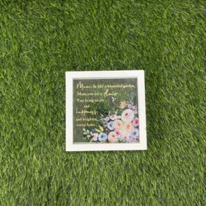 Mum Glass Floral Plaque