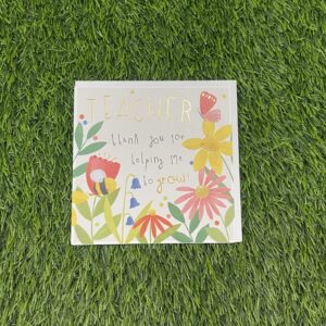 Teacher Thank You for Helping Me Grow Card